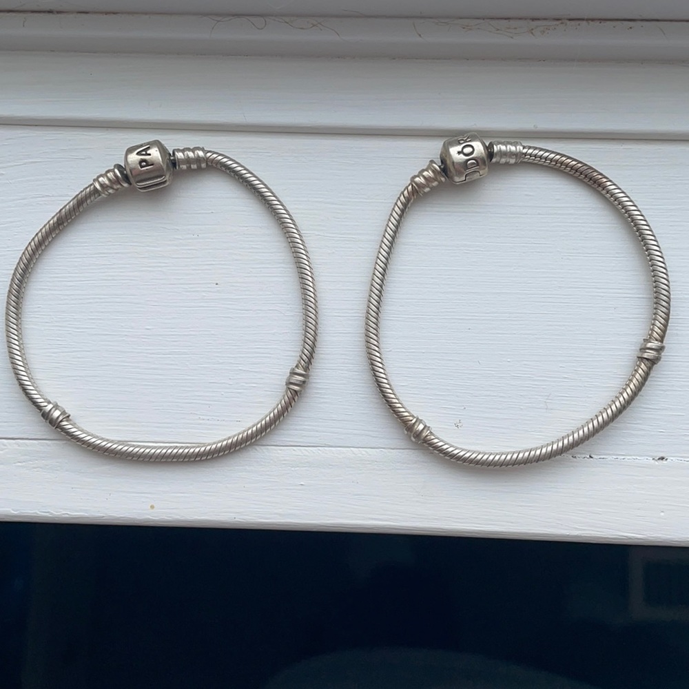 2 Pandora Charm Bracelets 7.1